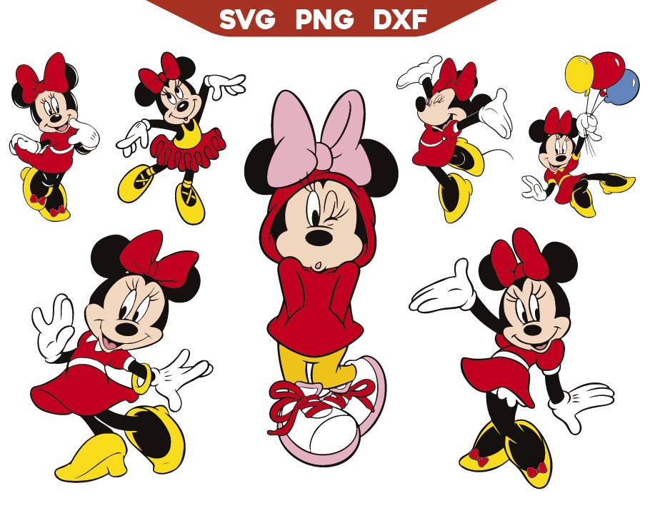 Fashion Minnie Svg, Fancy Mickey Svg Png