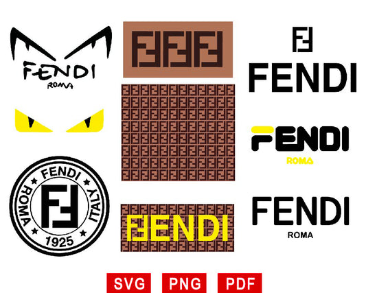 Fendi Logo Svg, Fashion Brands Svg, Luxury Brands Svg