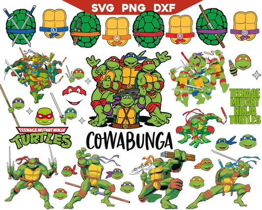 Fighting Turtles Svg Bundle