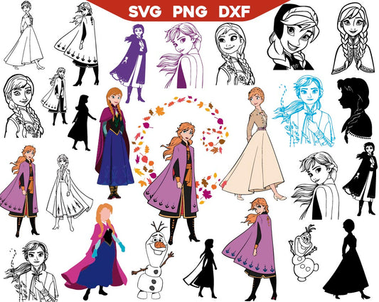Frozen Anna Princess Svg Bundle