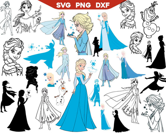 Frozen Elsa Princess Svg Bundle