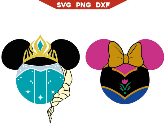 Frozen Minnie Shaped Svg Png, Frozen Princess Svg