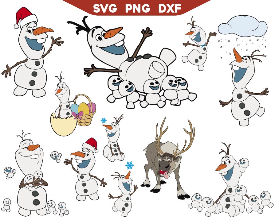 Frozen Olaf Svg Bundle