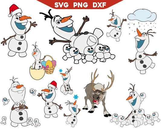 Frozen Olaf Svg Bundle