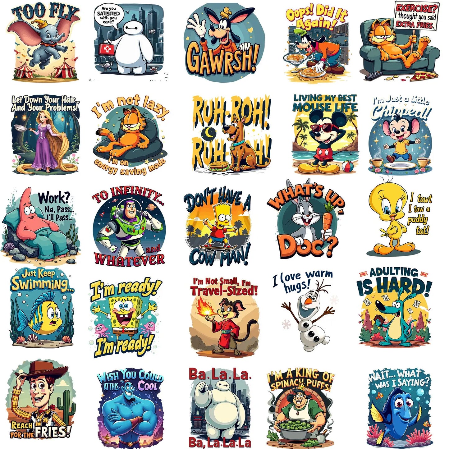 Disney Vintage Characters Png, Family Trip Png, Magical Kingdom Png