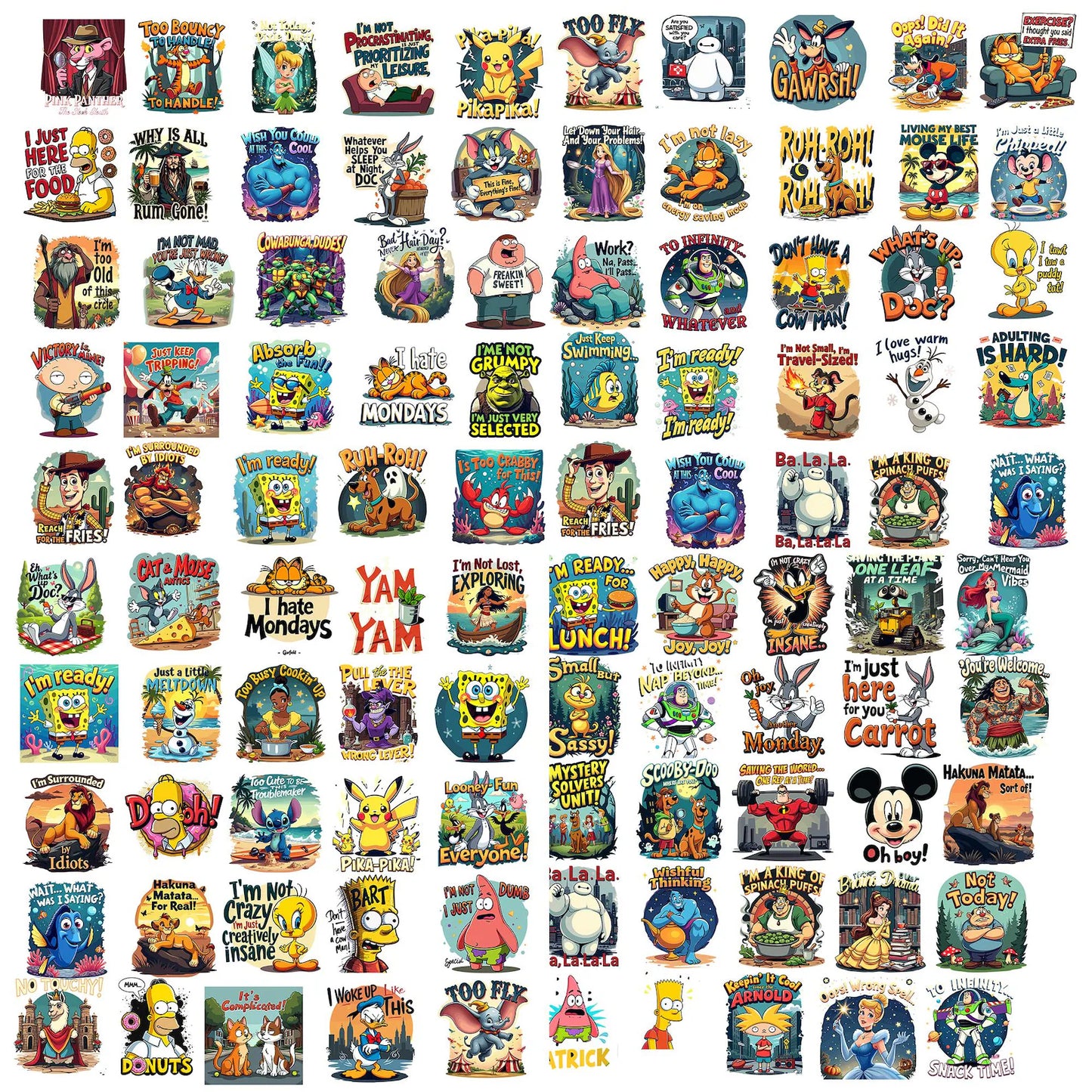 Disney Vintage Characters Png, Family Trip Png, Magical Kingdom Png