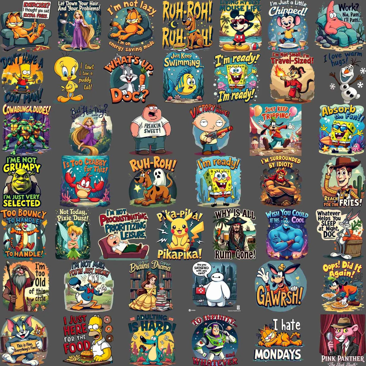 Disney Vintage Characters Png, Family Trip Png, Magical Kingdom Png
