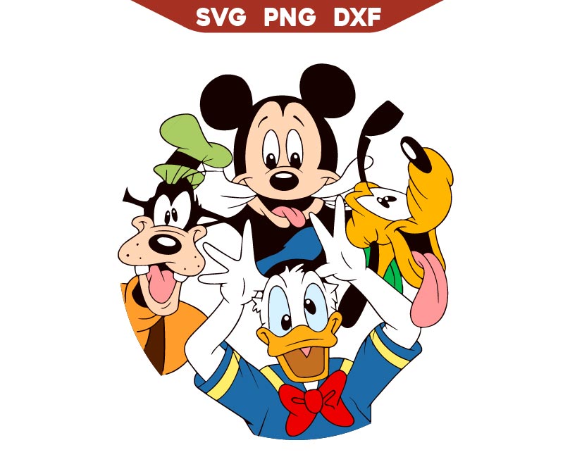 Funny Mickey Friends Svg, Magica Kingdom Svg Png