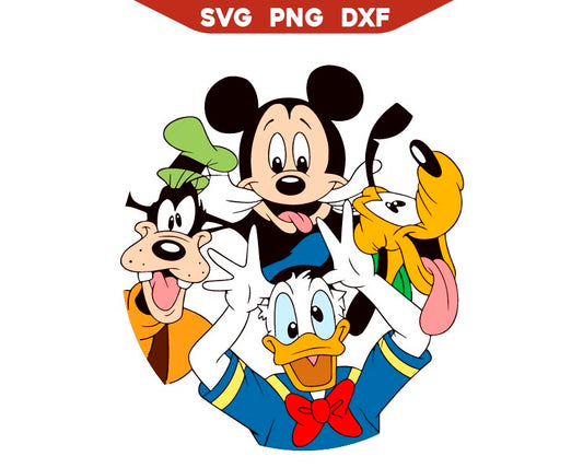 Funny Mickey Friends Svg, Magica Kingdom Svg Png