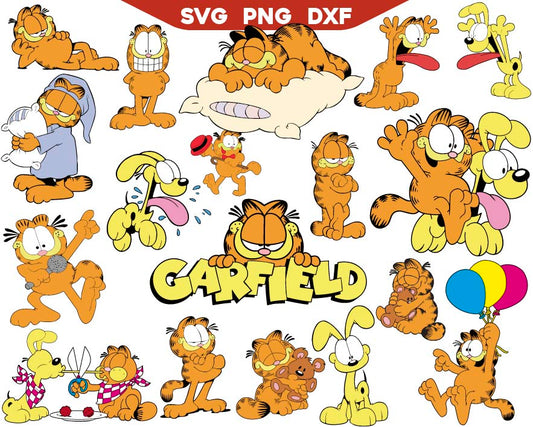 Garfield Svg Bundle, Odie Svg