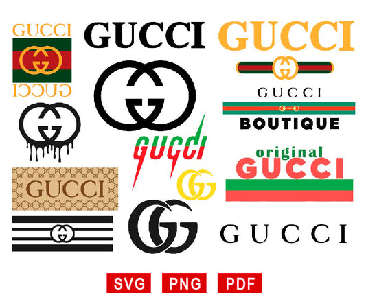 Gucci Logo Svg, Bundle Fashion Brands Svg Png, Luxury Brands Svg Design