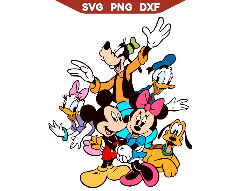 Happy Family Mickey Friends Svg, Mouse Friends Squad Svg Png