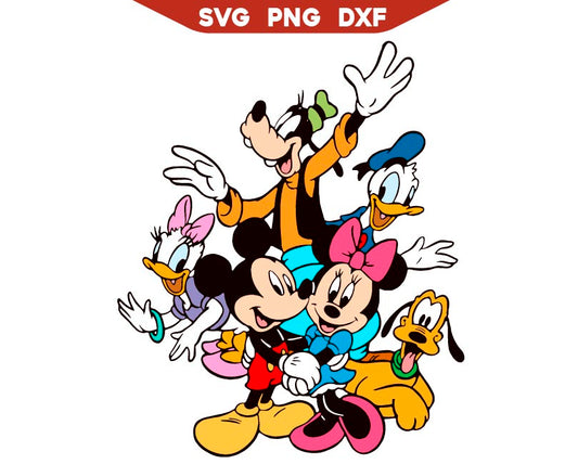 Happy Family Mickey Friends Svg, Mouse Friends Squad Svg Png