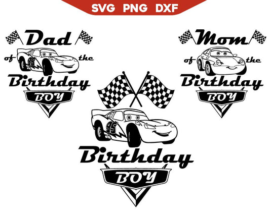 I'm The Birthday Cars McQueen Svg Png Outline