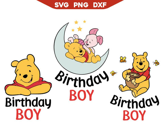 I'm The Birthday Pooh Boy Svg