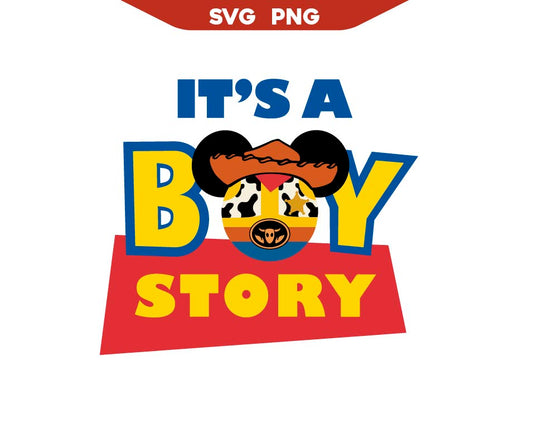 It's A Boy Toy Story Svg, Toy Story Birthday Svg Png
