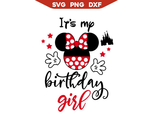 It's My Birthday Girl Disney Minnie Svg Png