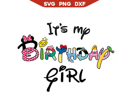 It's My Birthday Girl Minnie Friends Svg
