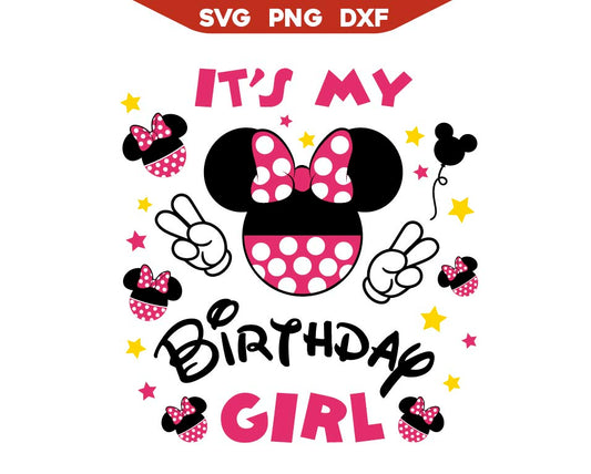 It's My Birthday Girl Minnie Svg Png