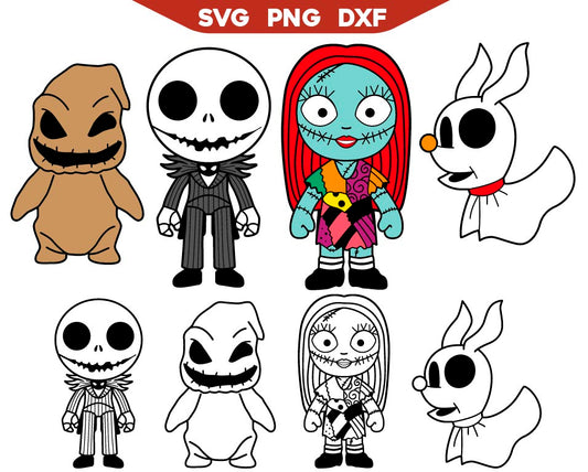 Jack and Sally Svg, Nightmare Before Christmas Svg