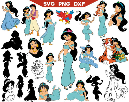 Jasmine Princess Svg Bundle