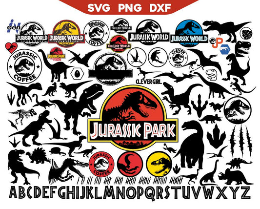Jurassic World Svg Bundle, Jurassic Font Svg
