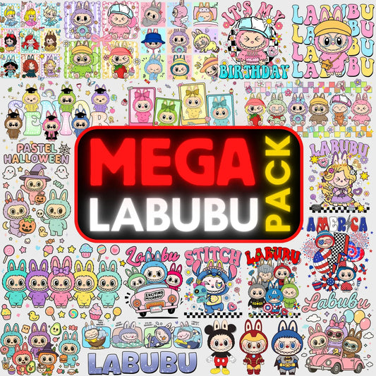 1200+ Labubu Design Png Bundle, Movie Style Labubu Files