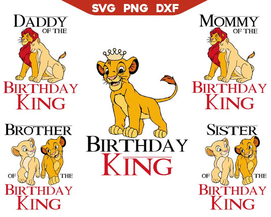 Lion King Birthday Family Svg Png
