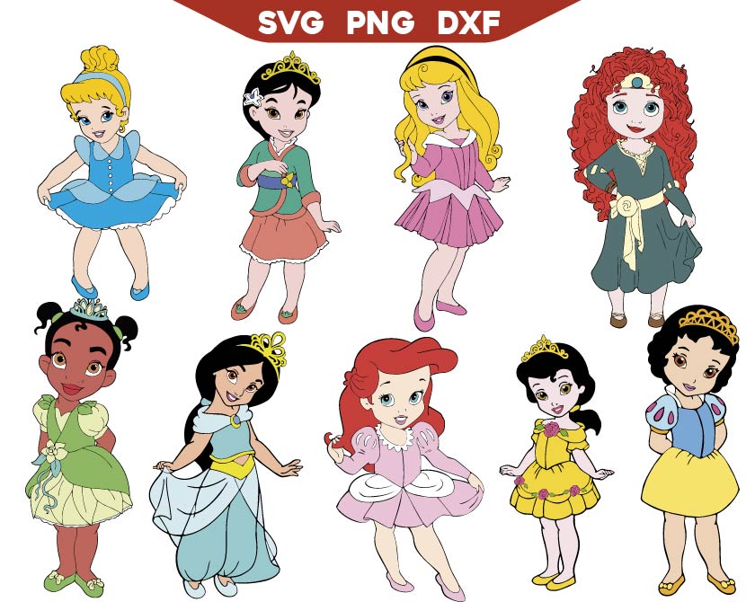 Princess Mini Svg Litle Baby Princess Svg Bundle, Princess Svg – AlyzKids