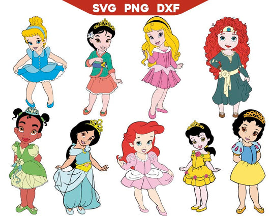  Litle Baby Princess Svg Bundle, Princess Svg