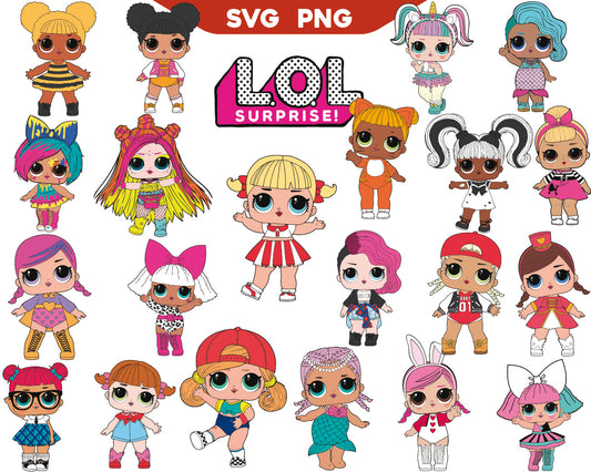 Bundle Lol Dolls Svg Lol Surprise Svg Lol Doll Printable Png 