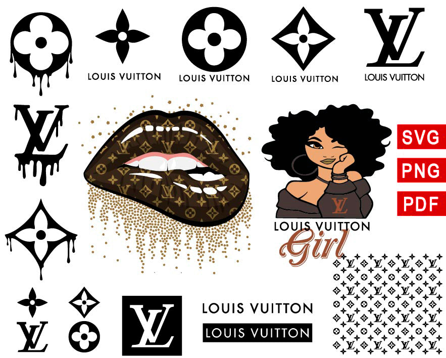 Louis Vuitton Logo Svg, Fashion Brands Svg Png Bundle, Luxury Brands Svg Design