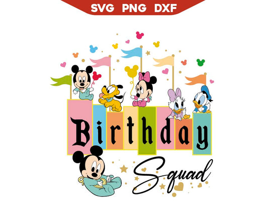 Magic Baby Minnie Birthday Squad Svg Png