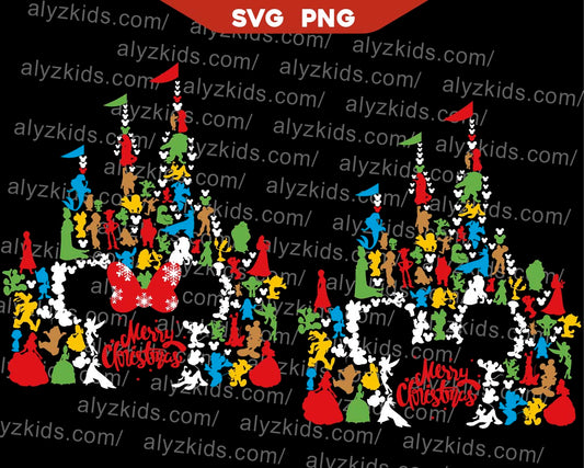 Magic Castle Christmas Svg Magical Kingdom Christmas Svg Png