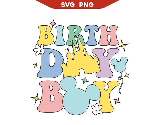 Magic Kingdom Birthday Boy Svg Png Bundle