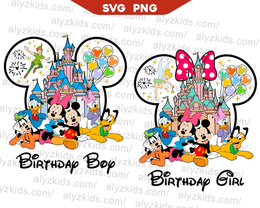 Magic Kingdom Mickey Birthday Svg Minnie Birthday Svg Png