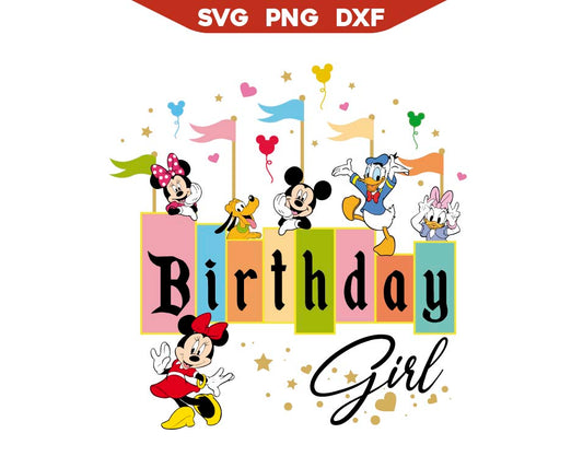 Magic Mouse Birthday Girl Svg Png