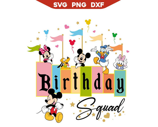 Magic Mouse Birthday Squad Svg Png