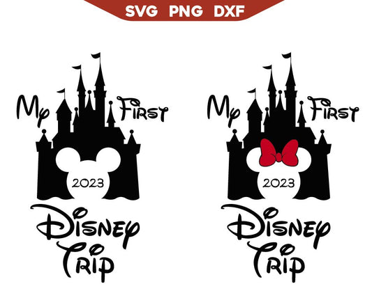Minnie Mickey Castle Trip Svg Png