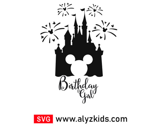 Magic Kingdom Svg Free, Disney Birthday Girl Svg Free