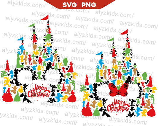 Magical Kingdom Christmas Svg Magic Castle Christmas Svg Png