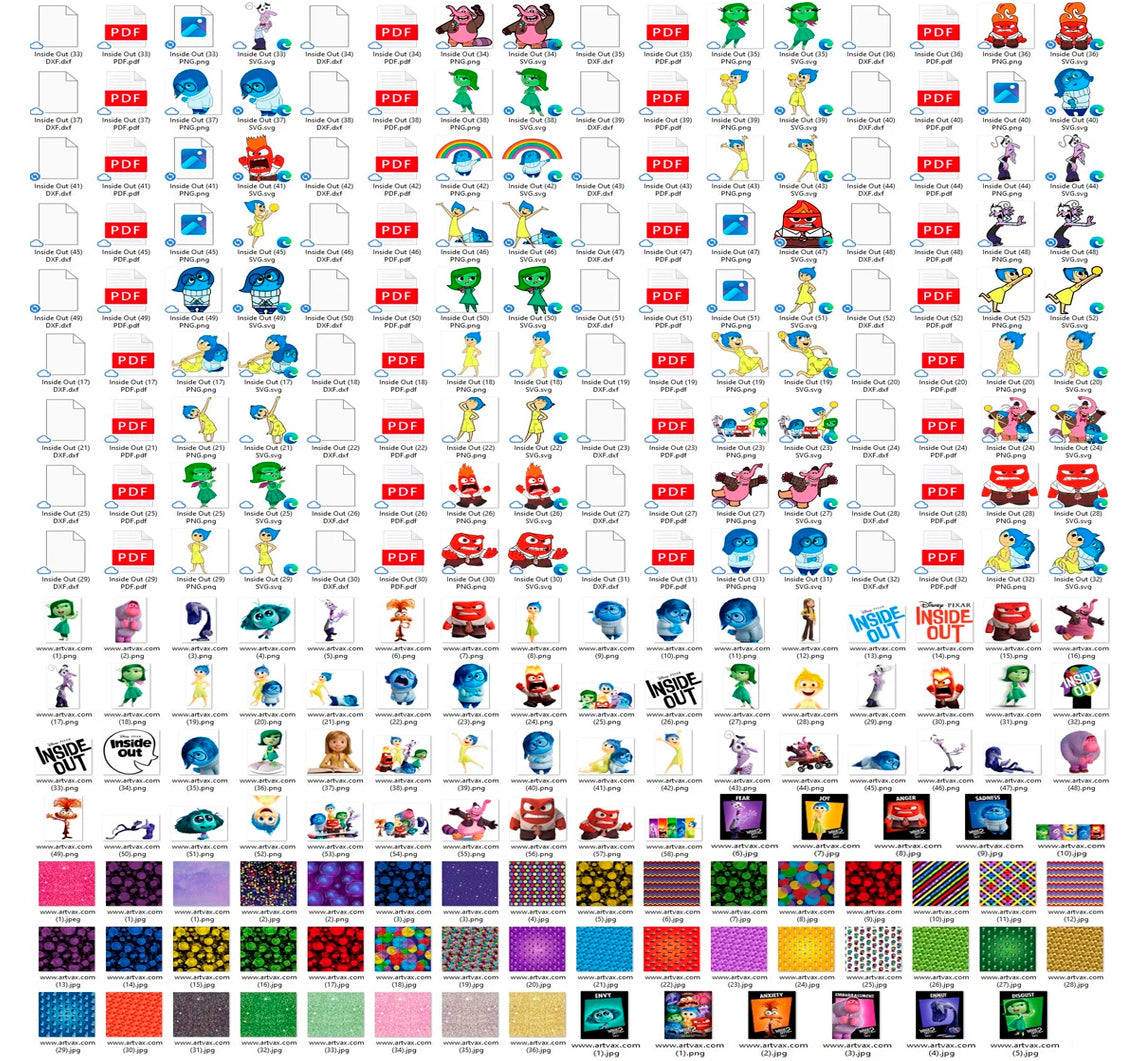 Mega Bundle Inside Out Png, Emotions Mental Health Png