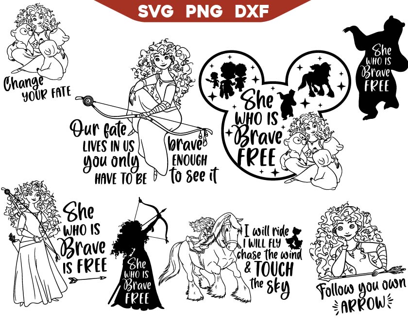 Merida Quotes Svg Bundle, Brave Quotes Svg