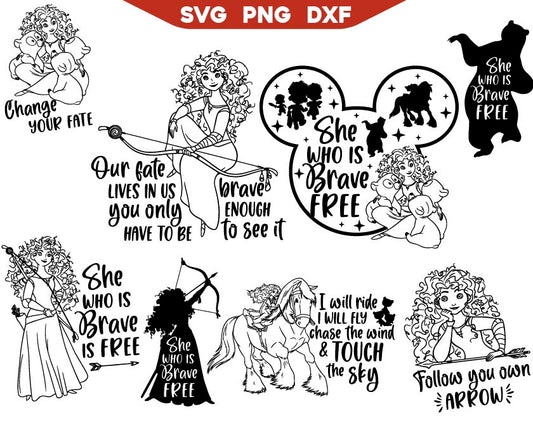 Merida Quotes Svg Bundle, Brave Quotes Svg