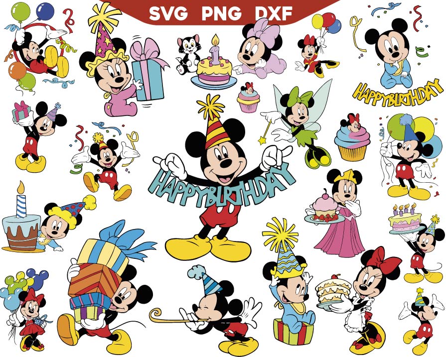 Mickey Birthday Party Svg Bundle