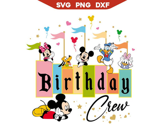 Mickey Birthday Squad Svg Png