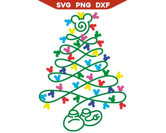 Mickey Christmas Tree Svg Png