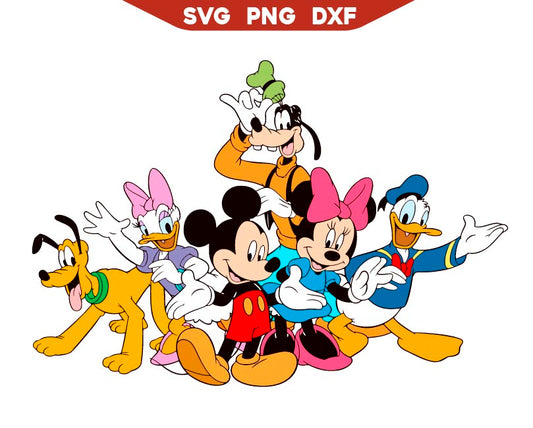 Mickey Family Trip Svg Png, Mickey Family Friends Svg
