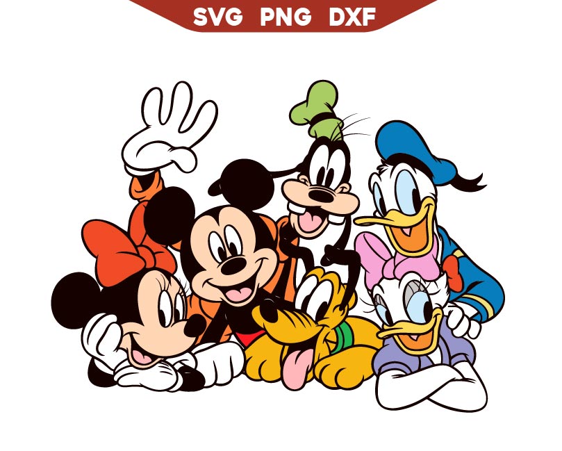 Mickey Friends Peeking Svg Png, Disney Mouse Friends Svg