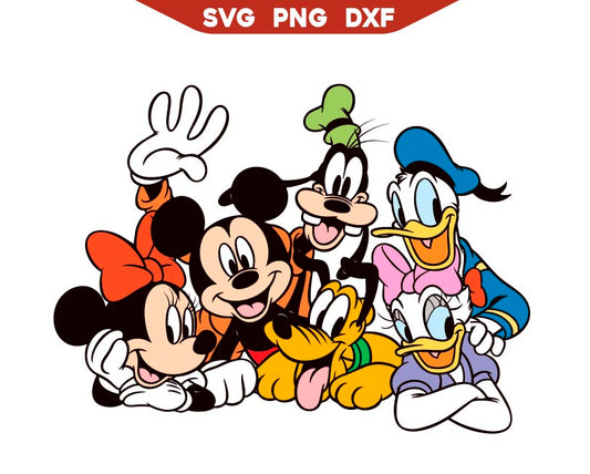 Mickey Friends Peeking Svg Png, Disney Mouse Friends Svg